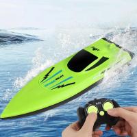 Barco Remoto Para Niños Impermeable Juguete RC Barco Rápido Ligero Racing En Agua Juguetes De Piscina Control Remoto - details 2
