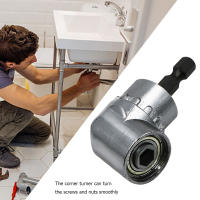 Soporte De Destornillador Ángulo De 105 Grados Adaptador De Cabeza Hexagonal Ajustable Para Brocas Y Taladro Negro Y Plateado - details 3