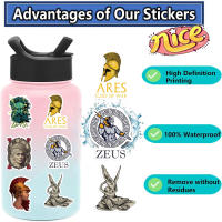 Pegatinas De Mitología Griega Para Laptop De Adulto Y Niña 50pcs Estilo Retro Vinilo Impermeable Para Botella De Agua Y Guitarra - details 2