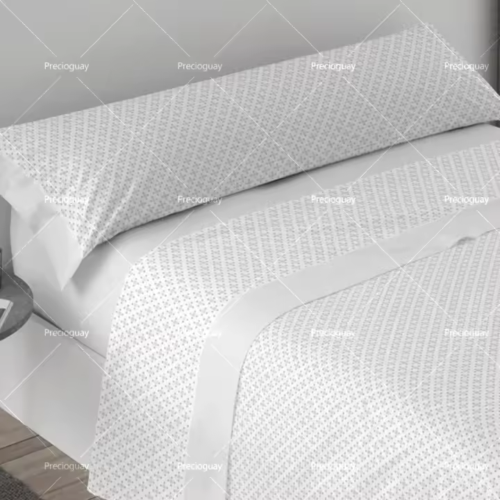 Juego de cama de tres piezas, funda de colchón, textil para el hogar, delicado y suave, agradable para la piel, color sólido, adecuado para sala de estar, dormitorio. - 1