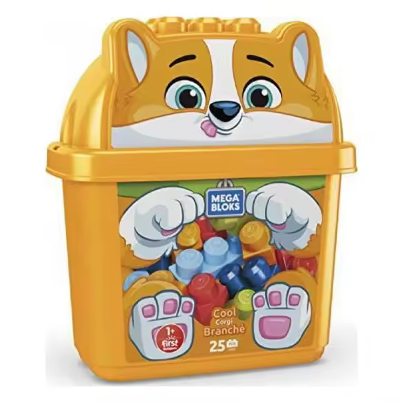 CUBO 25 BLOQUES PERRITO CORGI FISCHER PRICE - 1