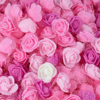 100/200 Piezas De 4cm Cabezas De Rosas De Esponja PE Para Decoración De Bodas Fiestas Hogar DIY Scrapbooking Coronas Flores Rojas Artificiales - details 0