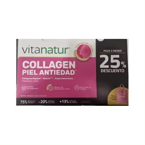 VITANATUR COLLAGEN PIEL ANTIEDAD PACK 3 MESES 90 VIALES - 1