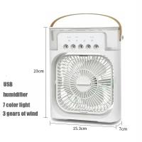 Ventilador Portátil 3 En 1 Con AIr Conditioner LED Y Humidificador Para El Hogar Control Por USB Velocidad Ajustable Modo De Viento Natural - details 10