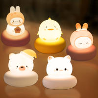 Lámpara De Noche Animal Bonita Para Bebé Recargable Por USB Con 3 Niveles De Iluminación Ajustable Para Amamantamiento Y Dormitorio - details 0