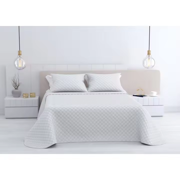 Bowin Colcha Bouti Rombos Verano Entretiempo Termosellada Reversible Bicolor - 1