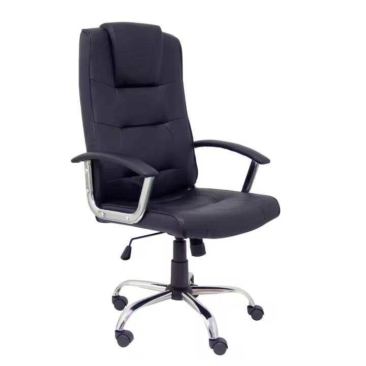 Piqueras Y Crespo Sillón de Dirección Ergonómico Regulable en Altura con Mecanismo Basculante y Brazos Cromados - 1