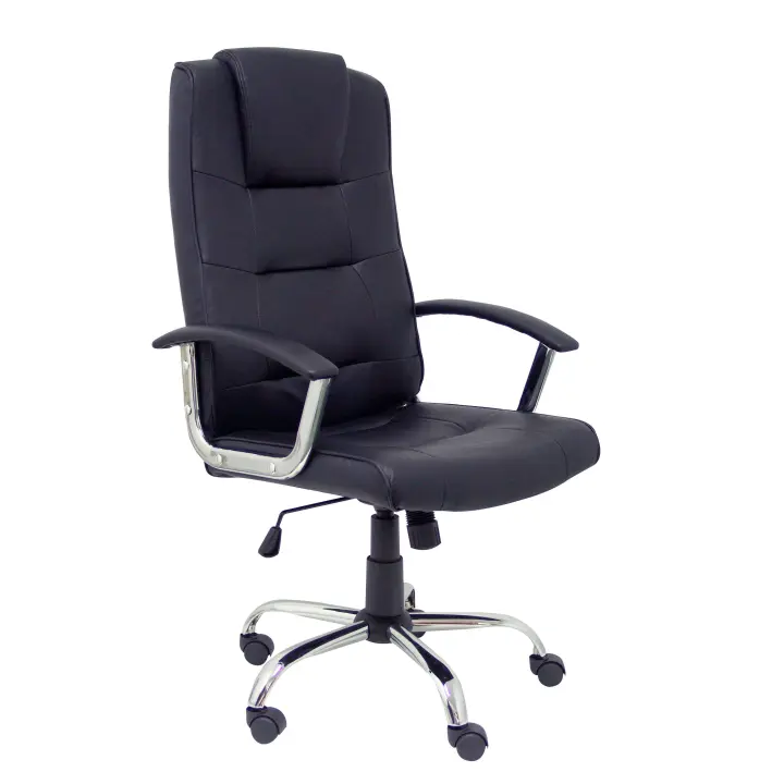 Piqueras Y Crespo Sillón de Dirección Ergonómico Regulable en Altura con Mecanismo Basculante y Brazos Cromados - 1