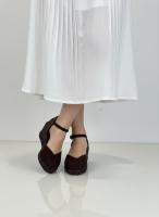 Calzados soraia, Alpargatas de Cuña con Plataforma para Mujer - Sandalias de Esparto con Tira al Tobillo, Punta Cerrada y Acabado en Gamuza Sintética - Calzado Cómodo de Verano Estilo Boho Chic - details 16