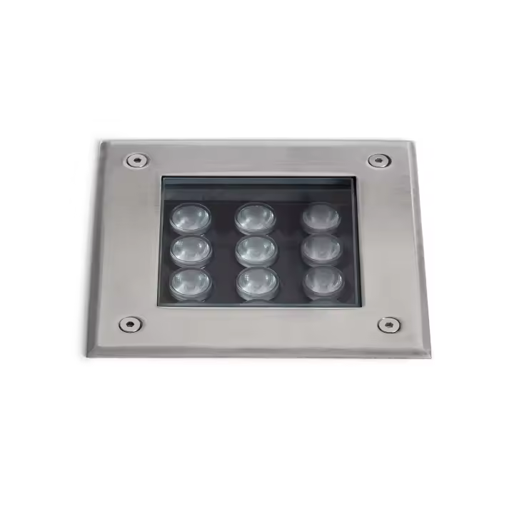 Ledkia Foco Exterior LED 12W Empotrable Suelo Cuadrado Utopia 3000K Blanco Cálido - 1