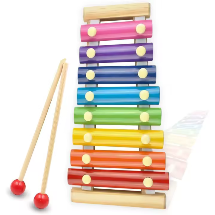 Xilófono para niños, instrumento musical de madera para niños, juguetes musicales, glockenspiel arcoíris para niños, juguete educativo para niños, percusión para músicos en ciernes - 1