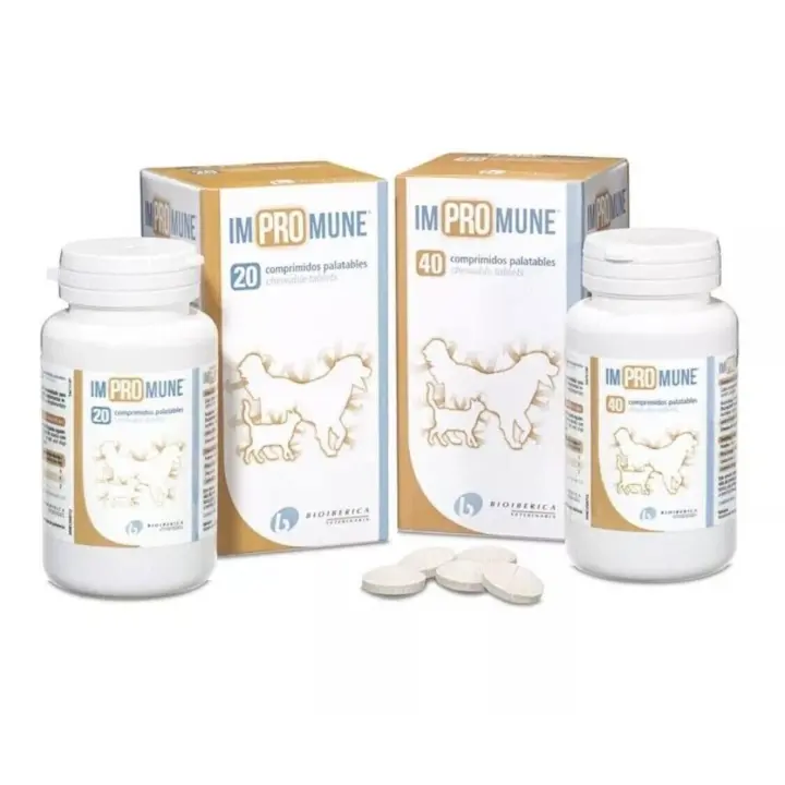 IMPROMUNE 40 COMPRIMIDOS ALIMENTO COMPLEMENTARIO PARA PERROS GATOS - 1