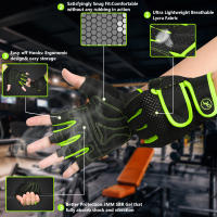 Guantes De Gimnasio MOREOK Antideslizantes Con Almohadillas De 3MM Para Levantamiento De Pesas Y Ejercicios De Kettlebell Para Hombres - details 2