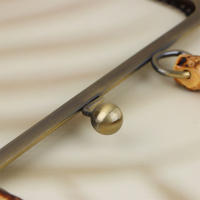 Marco De Bolso De Metal Vintage Con Cierre De Beso Y Mango De Bambú Para Joyería Y Costura Suministros De Hacer Bolso - details 16