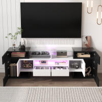 Soporte de TV Brilliant Blanco, 145 cm, iluminación LED, muebles de salón, Modern diseño, elegant surface de Cristal - details 4