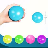 4pcs Bolas De Sensación Squishy Pegajosas Que Brilla En La Oscuridad Para Decoración De Fiestas Divertidas Y Desestresadoras Para Niños Y Adultos - details 6
