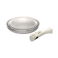 Juego de 8 pcs: 5 sartenes Ø18Ø20Ø24cm(x2)Ø28cm y 3 Cacerolas Ø16Ø18Ø20cm en aluminio prensado con revestimiento ILAG con 3 mangos extraibles - details 7