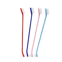 Cepillo Para Perros Y Gatos Doble Cabeza De Níquel Acero Inoxidable Limpieza Oral Masajeador Herramienta De Lactancia Multiángulo Para Mascotas Tamaño Pequeño Y Grande - details 2