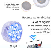 Luz Submarina LED RGB Para Piscina Con Control Remoto Y Batería Operada Portátil Para Acuario Y Vaso Iluminación Submarina Multicolor Impermeable - details 3