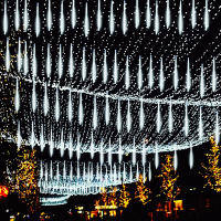 Luces De Cadenas LED Meteorito Para Decoración De Navidad Y Bodas Fuente De Luz LED Multicolor Tamaño 400cm Decoración Exterior Y Interior - details 0