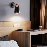 Vintage industrial lámpara de pared Nordic interior n madera sconce retro luminaria para dormitorio sala de estar escalera restaurantes café corredor negro - details 1