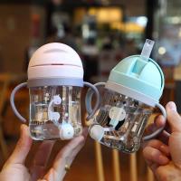 Botella De Agua Para Bebé De 250 Ml Con Pajita Dibujos Animados Divertidos Copo De Nieve Entrenamiento Para Niños Y Niñas Material PP - details 2