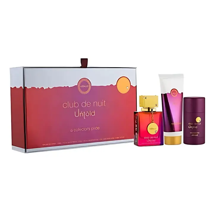 Armaf Club De Nuit Untold - Set de Regalo Eau de Parfum 105 ml, Loción Corporal 100 ml, Desodorante 75 g - 1