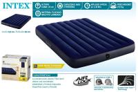 Intex Cama Colchon hinchable 137X191X25CM Altura 25 cm, Colchon hinchable Intex premium,Cama de aire inflable para camping Color Azul oficial y original calidad de confianza - details 0