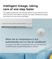 Sensor De Temperatura Y Humedad Zigbee Tuya Control Por Voz Compatible Con Alexa Google Assistant Monitoreo En Tiempo Real Para El Hogar Inteligente - details 3