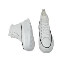 Eva Zorteon - Zapatilla Abotinada para Mujer Cómoda Material de Lona de Plataforma y Cierre de Cordones . Modelo L006. - details 6