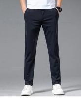 Pantalones Casuales Ultrafinos Para Hombre Verano Algodón De Seda Con Elasticidad Alta Secado Rápido Pantalones Rectos Negocios Estilo Coreano - details 2