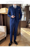 Traje De Boda Casual Para Hombre 2025 Doble Breasted 3/2 Piezas Estilo Regular Con Pantalones Sensación Alta Polyester Para Wedding - details 16