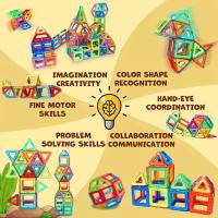 Bloques De Construcción Magnéticos Grandes DIY Juguete De Diseñador Regalos Para Navidad/Halloween/Thanksgiving Edad Recomendada 3-6Años - details 3