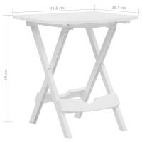 vidaXL Mesa de jardín plegable blanco 45,5x38,5x50 cm - details 6