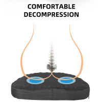 Cojín De Asiento Confortable Y Transpirable Con Forma Ondulada Alivio De La Presión En La Cadera Y Glúteos Cojín De Masaje De Espuma De Memoria Color Negro Y Morado - details 1
