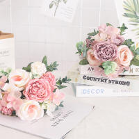 Flores Artificiales De Seda Peonia Y Hydrangea Para Vaso Decoración De Hogar Para Boda Corbata Falsa Accesorios De Plantas De Mesa - details 4