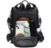 Mochila De Oxford Para Mujer De Alta Calidad Antirrobo Gran Capacidad Para Viajes Y Escuela Mochila De Cuero Sintético Con Cierre De Cremallera - details 23