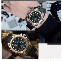 Reloj De Pulsera Digital De Lujo Para Negocios Con Calendario Para Hombres Reloj Analógico-Digital De Moda Y Casual Sin Resistencia Al Agua - details 5