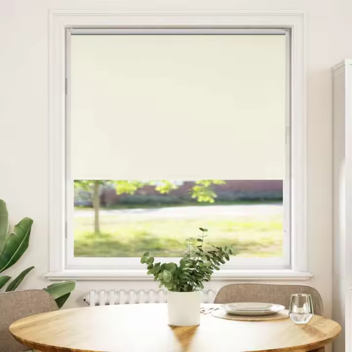 Estor Enrollable Opaco Blanco Roto 105x150cm Tela Ancho 100,7cm - 1