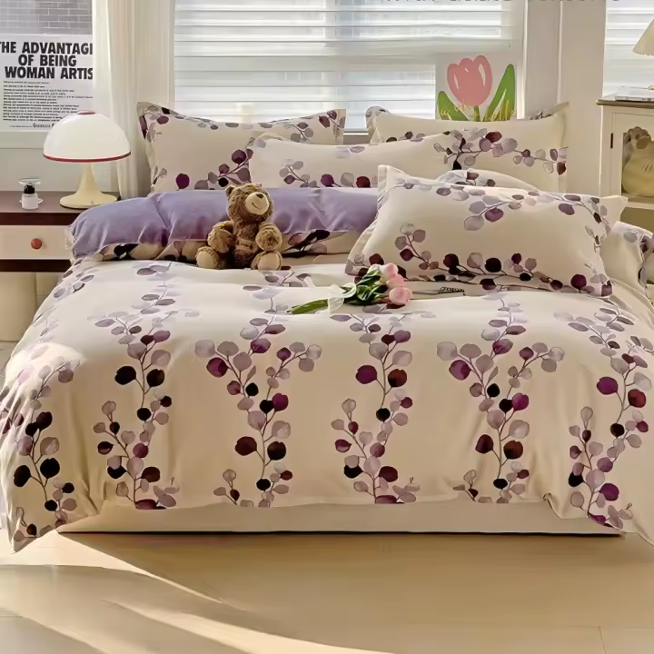 Juego de Funda Nórdica 4 Piezas de Algodón Alta Calidad Juego de Ropa de Cama- Dibujo Elegante - Varios Tamaños Disponibles - 1