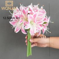 WQNJIN 20 Cabezas De Lirio Artificial Flor Simulada Para Decoración De Hogar Y Bodas Regalo De Flores Decorativas De Lirio - details 1