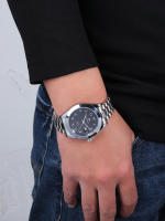 Reloj De Cuarzo Para Hombre Reloj De Pulsera De Moda Sencilla Y Lujo Para Uso Diario Y Negocios Con Calendario Pantalla Con Marcas Numéricas De Arábigas Material De Acero Inoxidable Resistente Al Agua - details 18