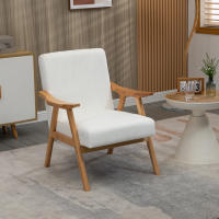 Con Brazos de aspecto aterciopelado, tapizado, moderno Estilo, techno, Diseño Skandi, crema, 68x74x82 cm - details 2