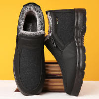 Zapatos De Piel De Peluche Para Hombre Invierno Antideslizantes Impermeables Cómodos Casual Plataforma Plana Talla True Adultos - details 3