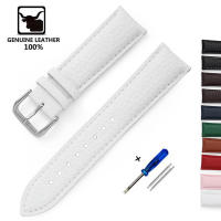Correa De Reloj De Cuero Suave Con Patrón De Litchi Reemplazo De Pulsera 14mm 16mm 18mm 20mm 22mm Para Mujer Y Hombre - details 1