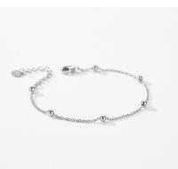 Zenyth-Pulsera de cuentes de Plata 925 para Mujer, temperamento simple y fresco, Cadena de pulsera de Plata Lisa, joyería de mano de estilo frío INS, - details 5