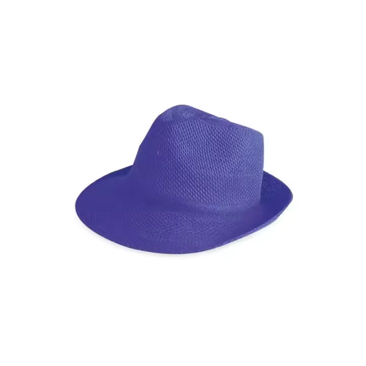 Sombrero Azul de ala ancha de poliéster: Accesorio de moda para protección solar - 1