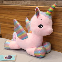 Muñeco De Peluche Suave Y Lindo De Unicornio Con Arcoíris Para Niñas Juguetes De Algodón PP Decoración De Hogar Regalo Con Almohada Rosa Para Niños - details 17