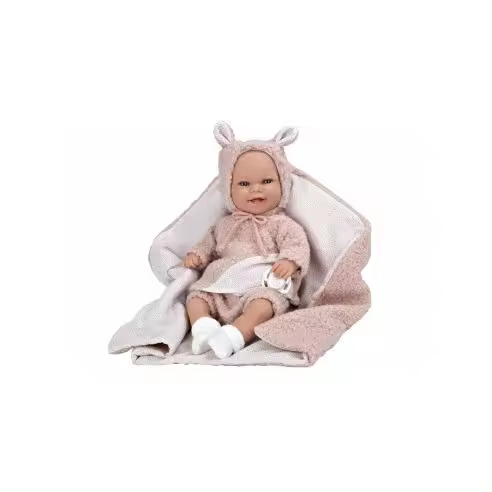 Muñeca Elegance 35 cm Babyto Rosa con Manta - Muñeco de Peso - Arias 60827 - 1