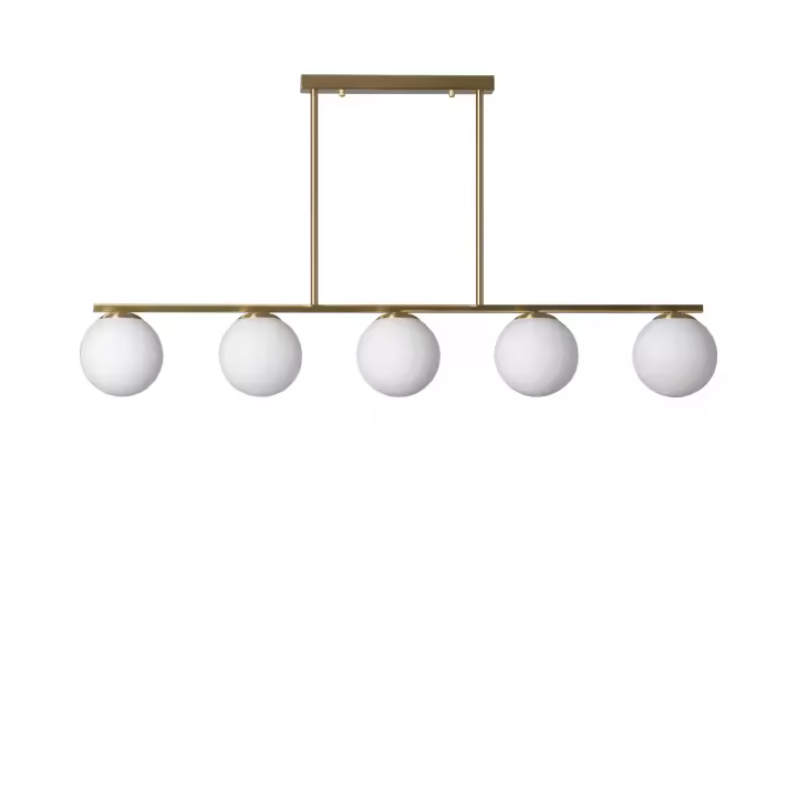 Ledkia Lámpara de Techo Metal y Cristal Moonlight Boqor Dorado - 1